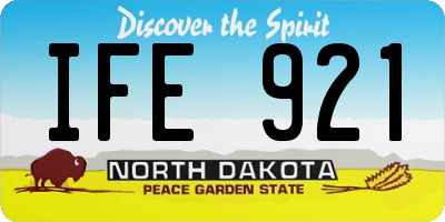 ND license plate IFE921