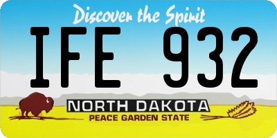 ND license plate IFE932