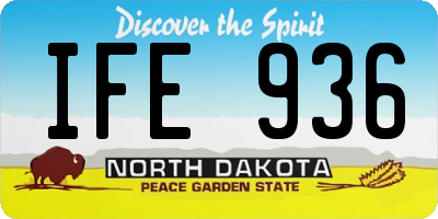 ND license plate IFE936