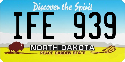 ND license plate IFE939