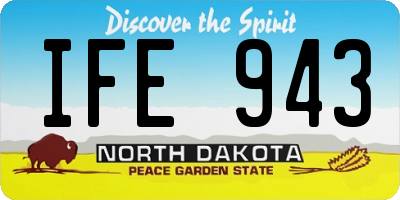 ND license plate IFE943