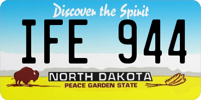 ND license plate IFE944