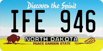 ND license plate IFE946