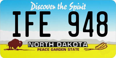 ND license plate IFE948