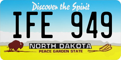 ND license plate IFE949