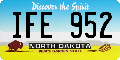 ND license plate IFE952