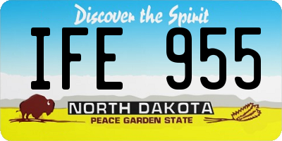 ND license plate IFE955