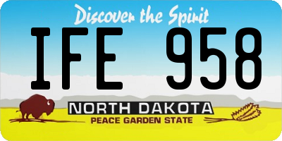 ND license plate IFE958