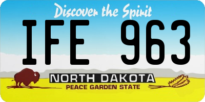ND license plate IFE963