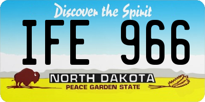 ND license plate IFE966