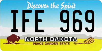 ND license plate IFE969