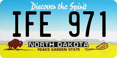 ND license plate IFE971