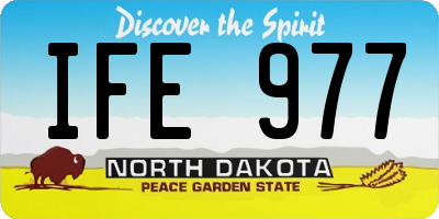 ND license plate IFE977