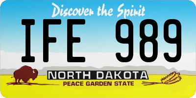 ND license plate IFE989