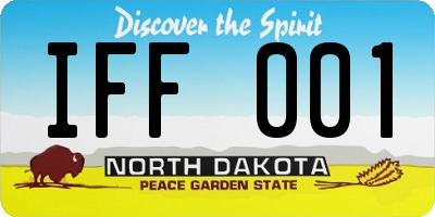 ND license plate IFF001
