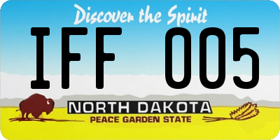 ND license plate IFF005