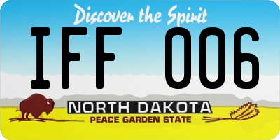 ND license plate IFF006