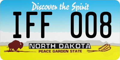 ND license plate IFF008