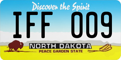 ND license plate IFF009