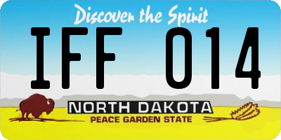 ND license plate IFF014