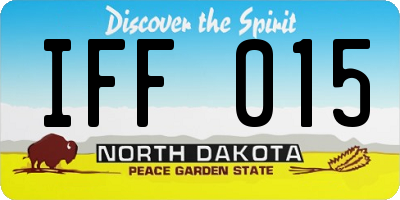 ND license plate IFF015