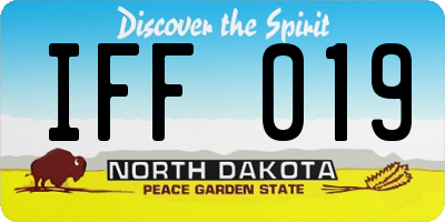ND license plate IFF019