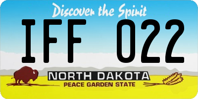 ND license plate IFF022