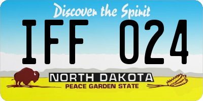 ND license plate IFF024