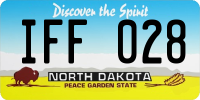 ND license plate IFF028