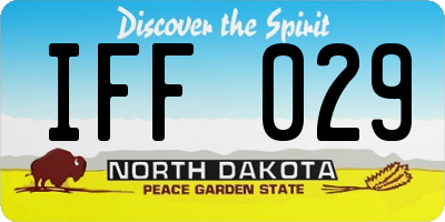 ND license plate IFF029