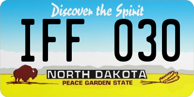 ND license plate IFF030
