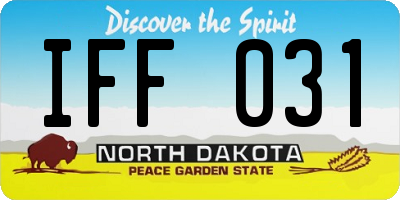 ND license plate IFF031