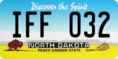 ND license plate IFF032