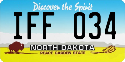 ND license plate IFF034