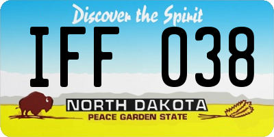 ND license plate IFF038