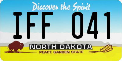 ND license plate IFF041