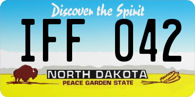 ND license plate IFF042