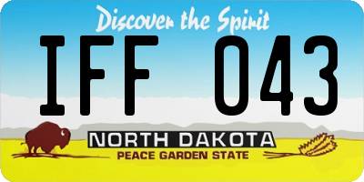 ND license plate IFF043