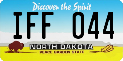 ND license plate IFF044