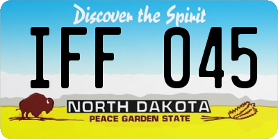 ND license plate IFF045