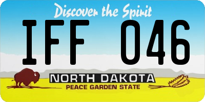 ND license plate IFF046