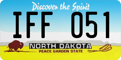 ND license plate IFF051