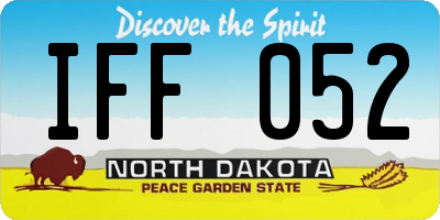 ND license plate IFF052