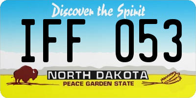 ND license plate IFF053