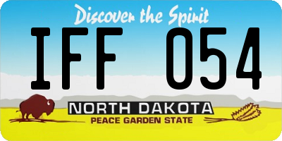 ND license plate IFF054