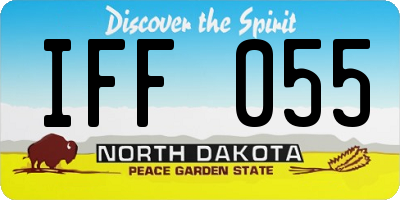ND license plate IFF055