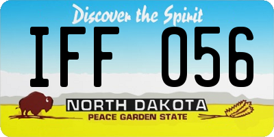 ND license plate IFF056