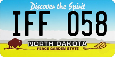 ND license plate IFF058