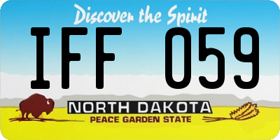 ND license plate IFF059