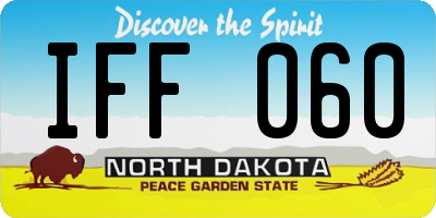 ND license plate IFF060